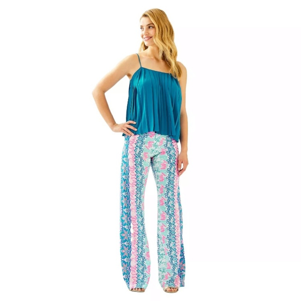 Lilly Pulitzer Rein MR peacock blue top. - Picture 1 of 7